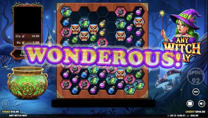 Any Witch Way – en stor gevinst i Free Games med multiplikatorer